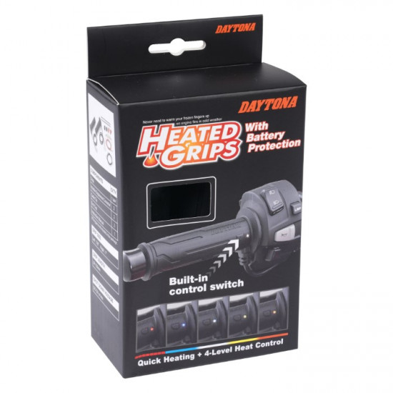 Daytona Touring/Adventure Bike Heated Grips - Battery Protection Road Bike Accessories - SKU GRPHT89820