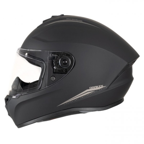 MT Draken Matt Black Motorcycle Helmet £59.99 Full Face Helmets - SKU M13410000133 from RaceLeathers Motorcycle Clothing