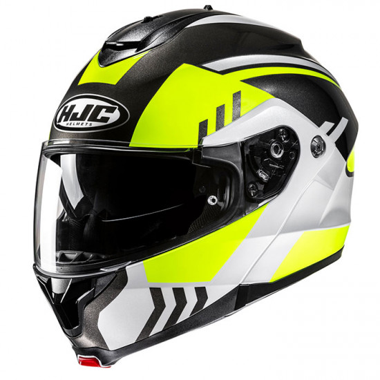 HJC C91N Kaon Yellow Flip Front Motorcycle Helmets - SKU C91NKY2XL from RaceLeathers Motorcycle Clothing