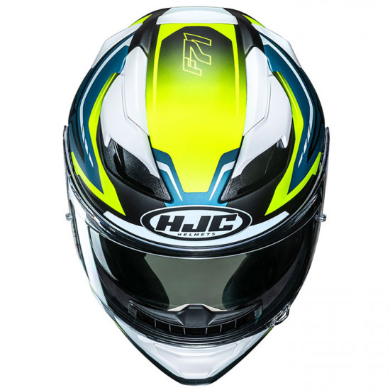 HJC F71 Fes MC3HSF Yellow Full Face Helmets - SKU F71FY2XL from RaceLeathers Motorcycle Clothing