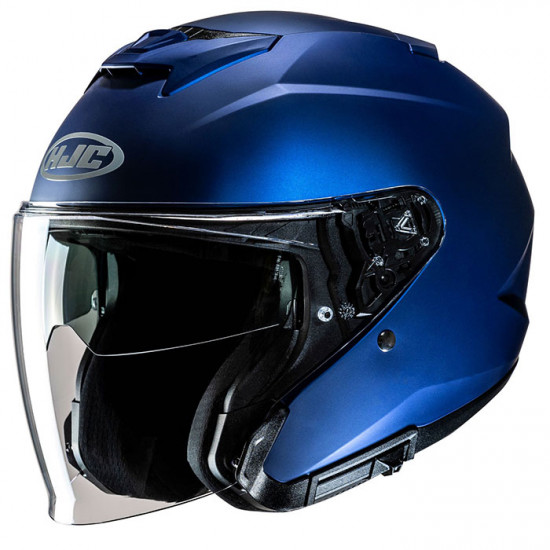 HJC I31 Semi Flat Metallic Blue Open Face Helmets - SKU I31U2XL from RaceLeathers Motorcycle Clothing