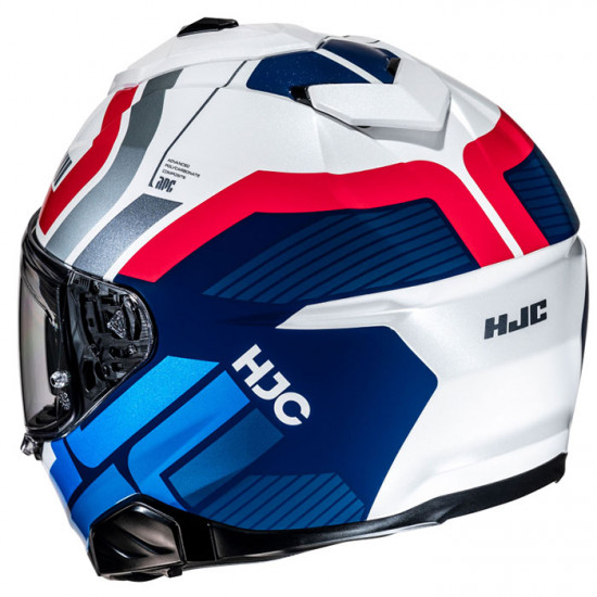 HJC I71 Viz MC21 White Red Blue Full Face Helmets - SKU I71VW2XL from RaceLeathers Motorcycle Clothing