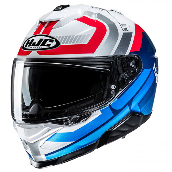 HJC I71 Viz MC21 White Red Blue Full Face Helmets - SKU I71VW2XL from RaceLeathers Motorcycle Clothing