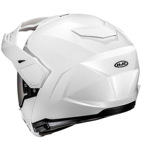 HJC I80 Pearl White Flip Up Dual Sport Helmet Flip Front Motorcycle Helmets - SKU I80W2XL from RaceLeathers Motorcycle Clothing