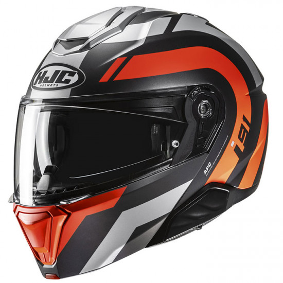 HJC I91 Arven MC6HSF Orange Flip Front Motorcycle Helmets - SKU I91AO2XL from RaceLeathers Motorcycle Clothing