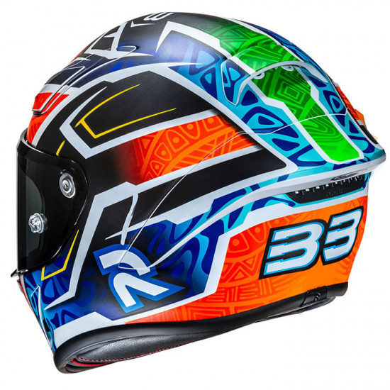 HJC RPHA 1 Binder Replica MC27SF Blue Orange Full Face Helmets - SKU RP1BR2XL from RaceLeathers Motorcycle Clothing