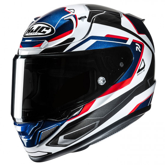 HJC RPHA 12 Brels MC21 White Red Blue Full Face Helmets - SKU RP12BRW2XL from RaceLeathers Motorcycle Clothing