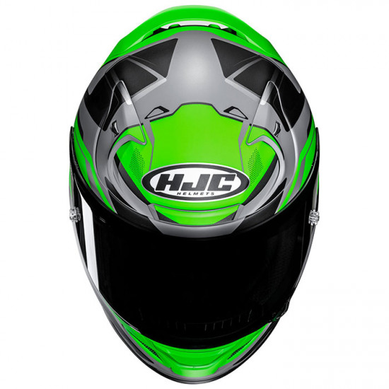 HJC RPHA 12 Brels MC4HSF Green Full Face Helmets - SKU RP12BRG2XL from RaceLeathers Motorcycle Clothing