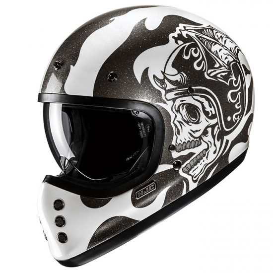 HJC V60 Flame MC5 Black Full Face Helmets - SKU V60FB2XL from RaceLeathers Motorcycle Clothing