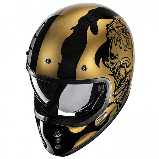 HJC V60 Flame MC9 Gold Full Face Helmets - SKU V60FG2XL from RaceLeathers Motorcycle Clothing