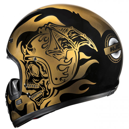 HJC V60 Flame MC9 Gold Full Face Helmets - SKU V60FG2XL from RaceLeathers Motorcycle Clothing