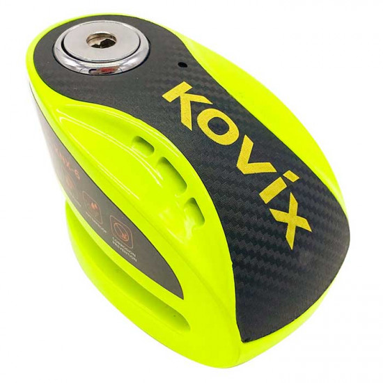 Kovix KNX Alarmed Disc Lock 6mm Fluo Green Security - SKU KOVKNX6FG from RaceLeathers Motorcycle Clothing