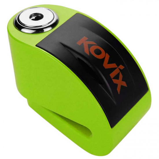 Kovix KT6 Alarmed Disc Lock 6mm Fluo Green Security - SKU KOVKT6FG from RaceLeathers Motorcycle Clothing