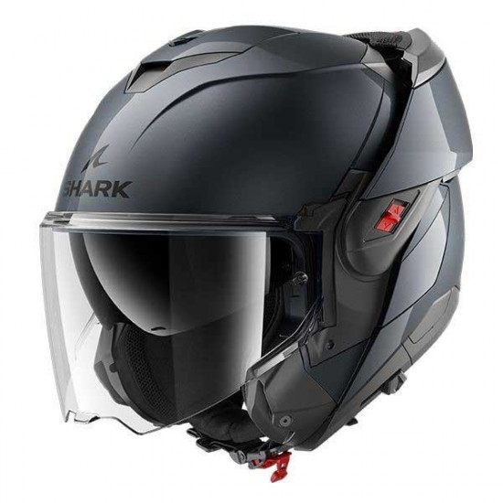 Shark OXO Dark Anthracite Flip Front Motorcycle Helmets - SKU 235/HE8700E/A051 from RaceLeathers Motorcycle Clothing