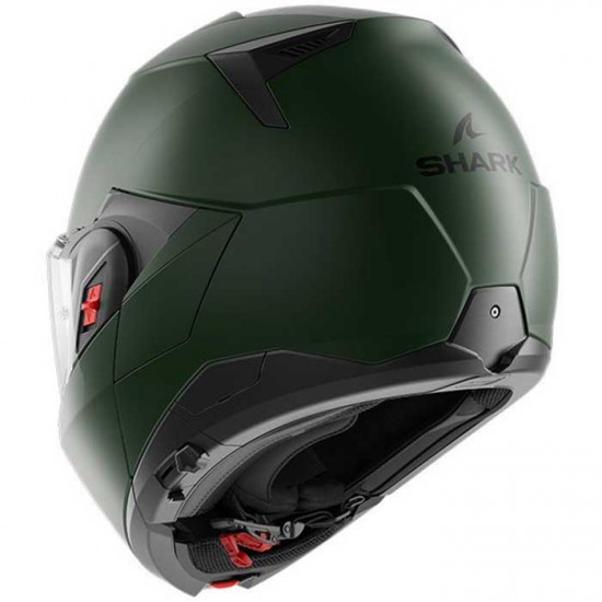 Shark OXO Matt Green Flip Front Motorcycle Helmets - SKU 235/HE8701E/G021 from RaceLeathers Motorcycle Clothing