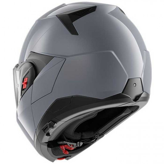 Shark OXO Dark Shadow S05 Grey Flip Front Motorcycle Helmets - SKU 235/HE8702E/S051 from RaceLeathers Motorcycle Clothing