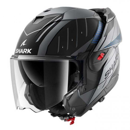 Shark OXO Rydger Matt ABK Flip Front Motorcycle Helmets - SKU 235/HE8713E/ABK1 from RaceLeathers Motorcycle Clothing