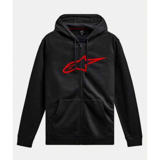 Alpinestars Ageless Zip Hoodie V3 Black Red Casual Wear - SKU 12445149010302XL from RaceLeathers Motorcycle Clothing