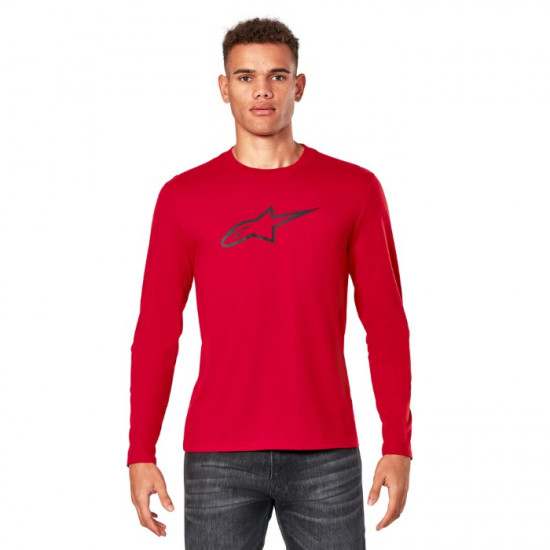 Alpinestars Backhand Long Sleeve CSF Tee Red Casual Wear - SKU 124471030302XL from RaceLeathers Motorcycle Clothing