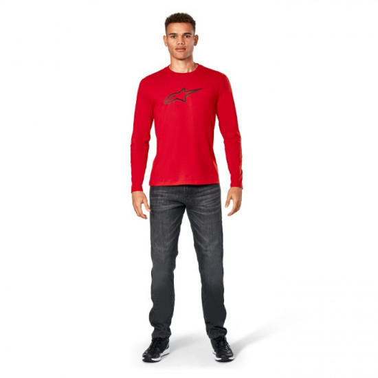 Alpinestars Backhand Long Sleeve CSF Tee Red Casual Wear - SKU 124471030302XL from RaceLeathers Motorcycle Clothing