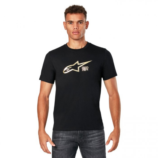 Alpinestars Golden CSF Short Sleeve Tee Black Casual Wear - SKU 124472220102XL from RaceLeathers Motorcycle Clothing