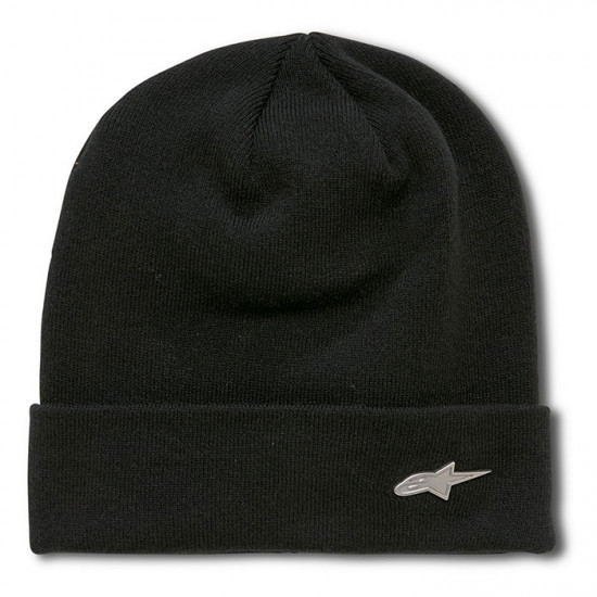 Alpinestars Metal Logo Cuff Beanie Black Casual Wear - SKU 12448210010 from RaceLeathers Motorcycle Clothing