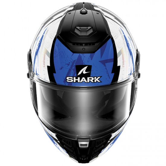 Shark Spartan RS Hibolt Black Blue White Full Face Helmets - SKU 200/HE8119E/KBU1 from RaceLeathers Motorcycle Clothing