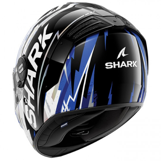 Shark Spartan RS Hibolt Black Blue White Full Face Helmets - SKU 200/HE8119E/KBU1 from RaceLeathers Motorcycle Clothing