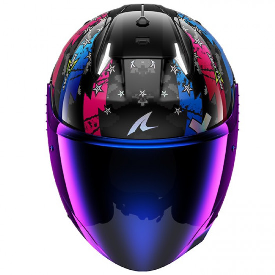 Shark Skwal I3 Jet Hellcat Black White Blue Red Open Face Helmets - SKU 235/HE3510E/KUB1 from RaceLeathers Motorcycle Clothing