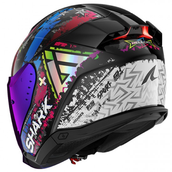 Shark Skwal I3 Jet Hellcat Black White Blue Red Open Face Helmets - SKU 235/HE3510E/KUB1 from RaceLeathers Motorcycle Clothing