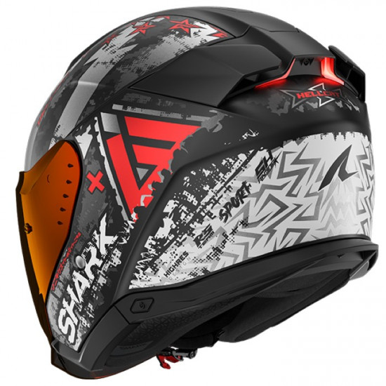 Shark Skwal I3 Jet Hellcat Matt Black Anthracite Red Open Face Helmets - SKU 235/HE3511E/KUR1 from RaceLeathers Motorcycle Clothing