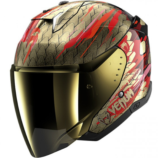 Shark Skwal I3 Jet Venum Black Red Gold