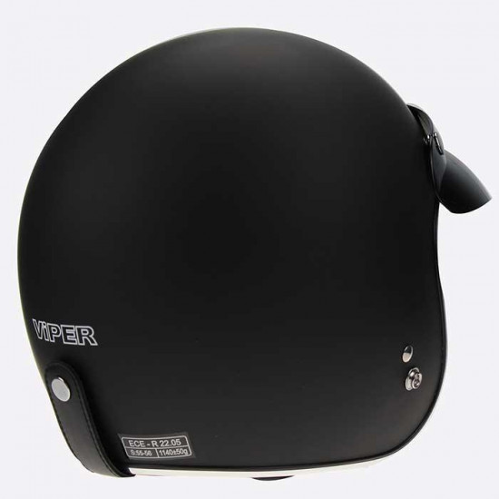 Viper RS05 Slim Matt Black Open Face Helmets - SKU A130MattBlackXS from RaceLeathers Motorcycle Clothing