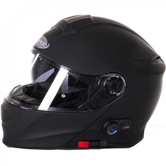 Viper RSV171 BL+ 3.0 Helmet Matt Black Flip Front Motorcycle Helmets - SKU A175MattBlackXS