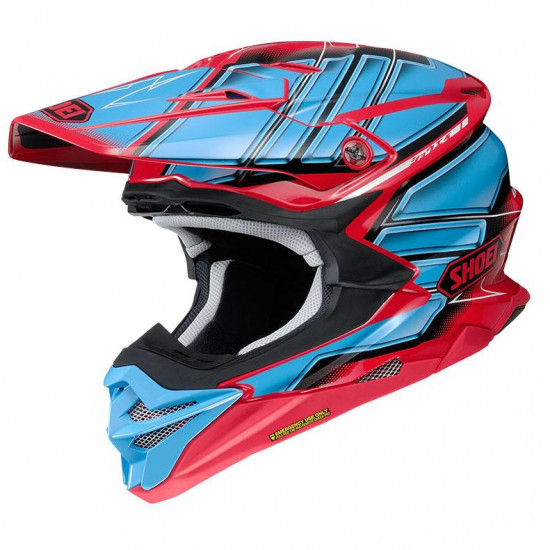 Shoei VFX-WR Glaive TC1 Red Blue Off Road Helmets - SKU 0066612 from RaceLeathers Motorcycle Clothing