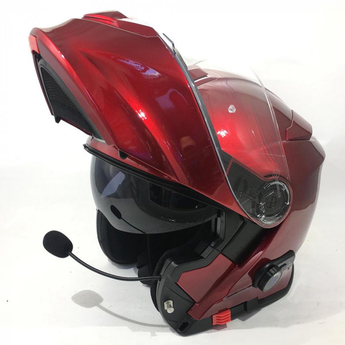 Viper RS V171 Bluetooth Burgundy Flip Front Motorcycle Helmets