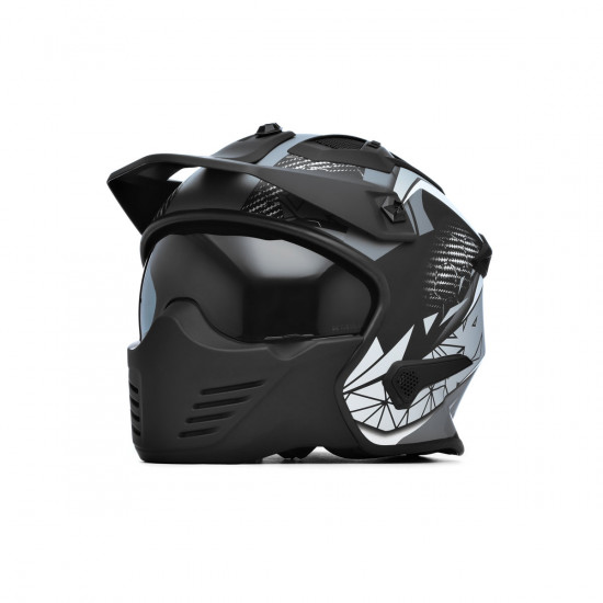 SPADA STORM MATT BLK/GRY/SIL X-SMALL HELMET