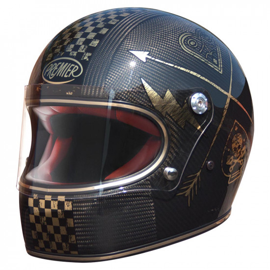Premier Trophy Carbon NX Gold Full Face Helmets - SKU PRHTRGO44LA