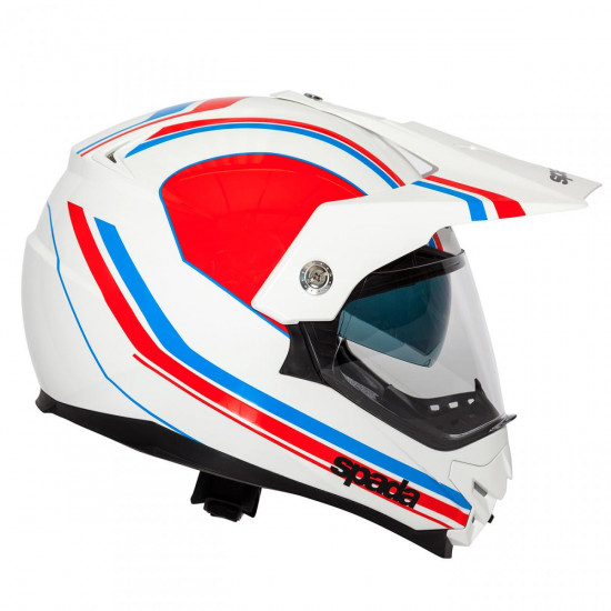 SPADA INTREPID DELTA WHITE/RED/BLUE X-SMALL HELMET