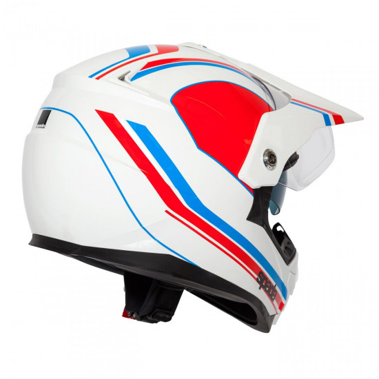 SPADA INTREPID DELTA WHITE/RED/BLUE X-SMALL HELMET Full Face Helmets - SKU 0131330