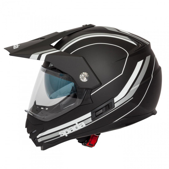 SPADA INTREPID DELTA MATT BLACK/WHITE X-SMALL HELMET