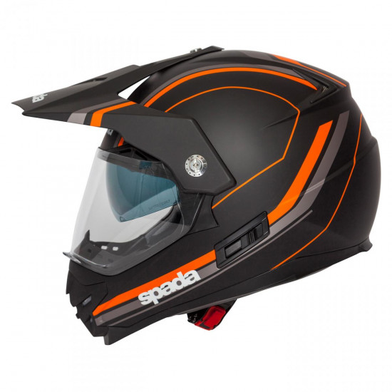 SPADA INTREPID DELTA MATT BLACK/ORANGE X-SMALL HELMET