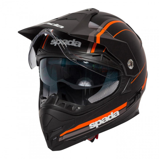 SPADA INTREPID DELTA MATT BLACK/ORANGE X-SMALL HELMET