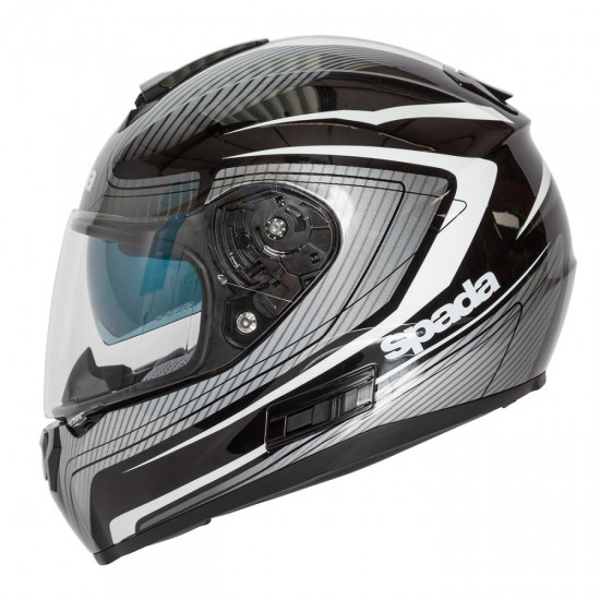 SPADA SP16 MONARCH BLACK/SILVER/WHITE X-SMALL HELMET Full Face Helmets - SKU 0131606