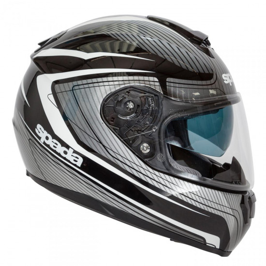 SPADA SP16 MONARCH BLACK/SILVER/WHITE X-SMALL HELMET Full Face Helmets - SKU 0131606