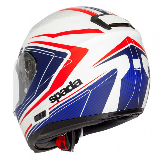 SPADA SP16 MONARCH MATT WHITE/RED/BLUE X-SMALL HELMET Full Face Helmets - SKU 0131651