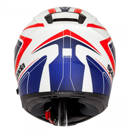 SPADA SP16 MONARCH MATT WHITE/RED/BLUE X-SMALL HELMET Full Face Helmets - SKU 0131651