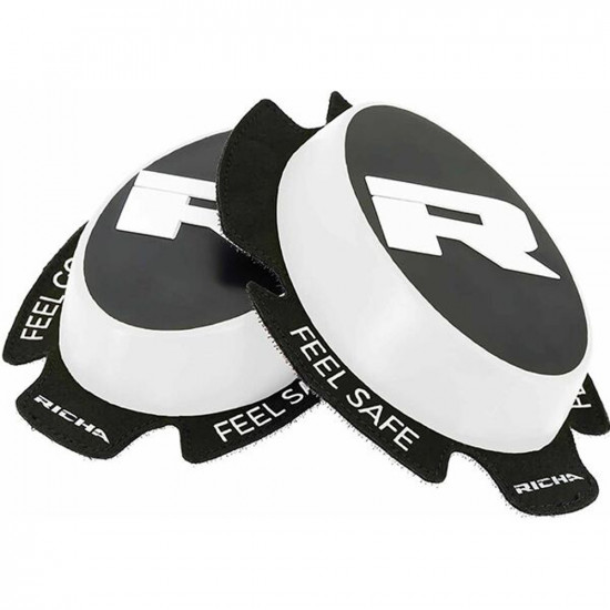 Richa Racing R Knee Sliders White Clothing Accessories - SKU 080/RSLIDER/WHT