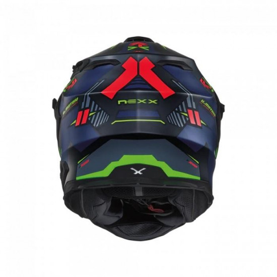 X.Wed 2 Wild Country Black Red Matt Full Face Helmets - SKU 01XWE01259146XXS