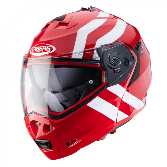 CABERG DUKE II SUPER LEGEND RED/WHITE X-SMALL HELMET Flip Front Motorcycle Helmets - SKU 0763593